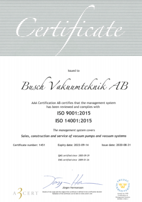 iso_certificate_busch_vakuumteknik_ab